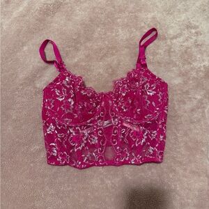 Victoria's Secret Fuchsia Lace Corset